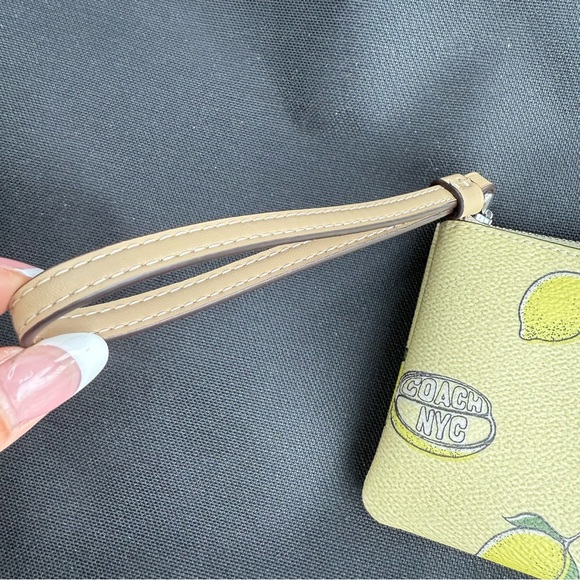 Coach Lemon Pattern Wristlet NWT